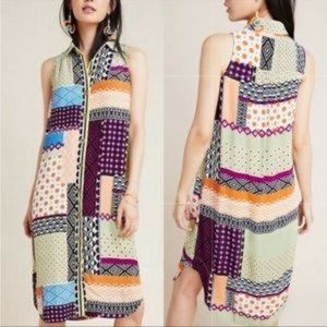 Anthropologie Everyway Button Down Shirt Dress | Multicolor | Size 2 Petite
